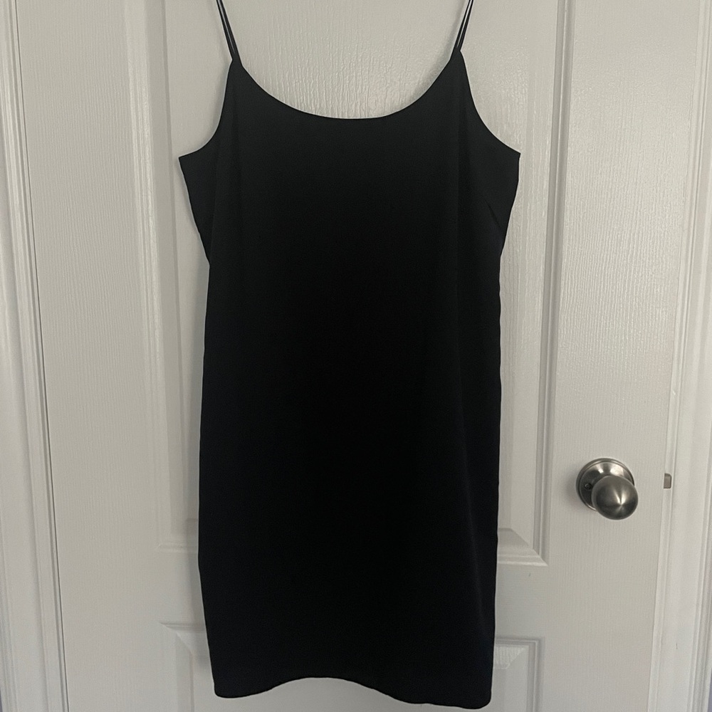 Black slip dress